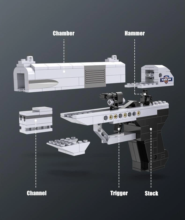Brickbuilt Double Barrel Pistol Building Set Collector's Item